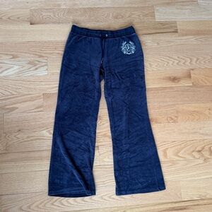 Juicy Couture Velour Track Pants Navy